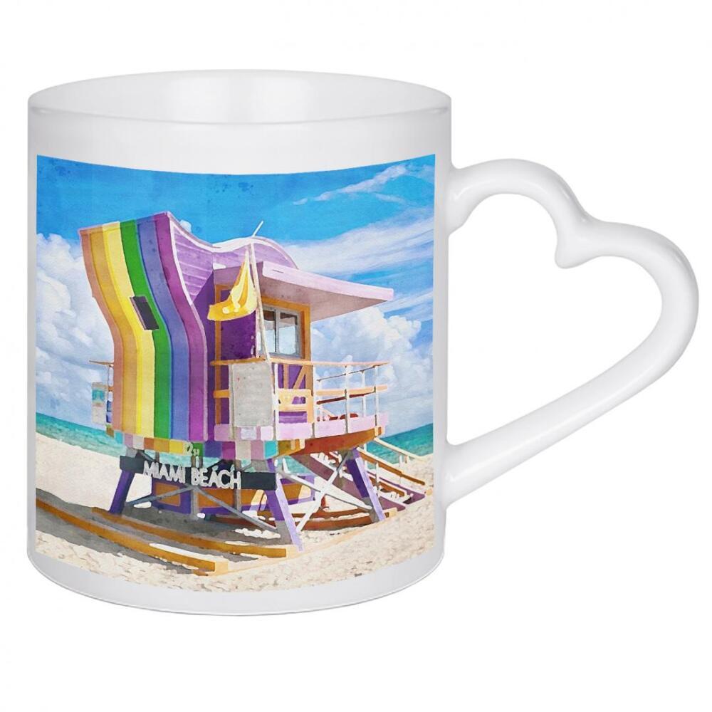 Herztasse "Rettungsschwimmerstand F" artboxONE - Natur,Architektur,Reise / Strand und Meer