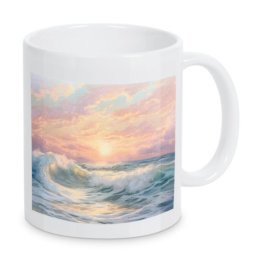 Tasse "Ozean Sonnenaufgang F" artboxONE - Reise / Strand und Meer - Strand,Meer,Ufer,Wellen,Schaum,Meer,Sonnenaufgang,Sonnenuntergang