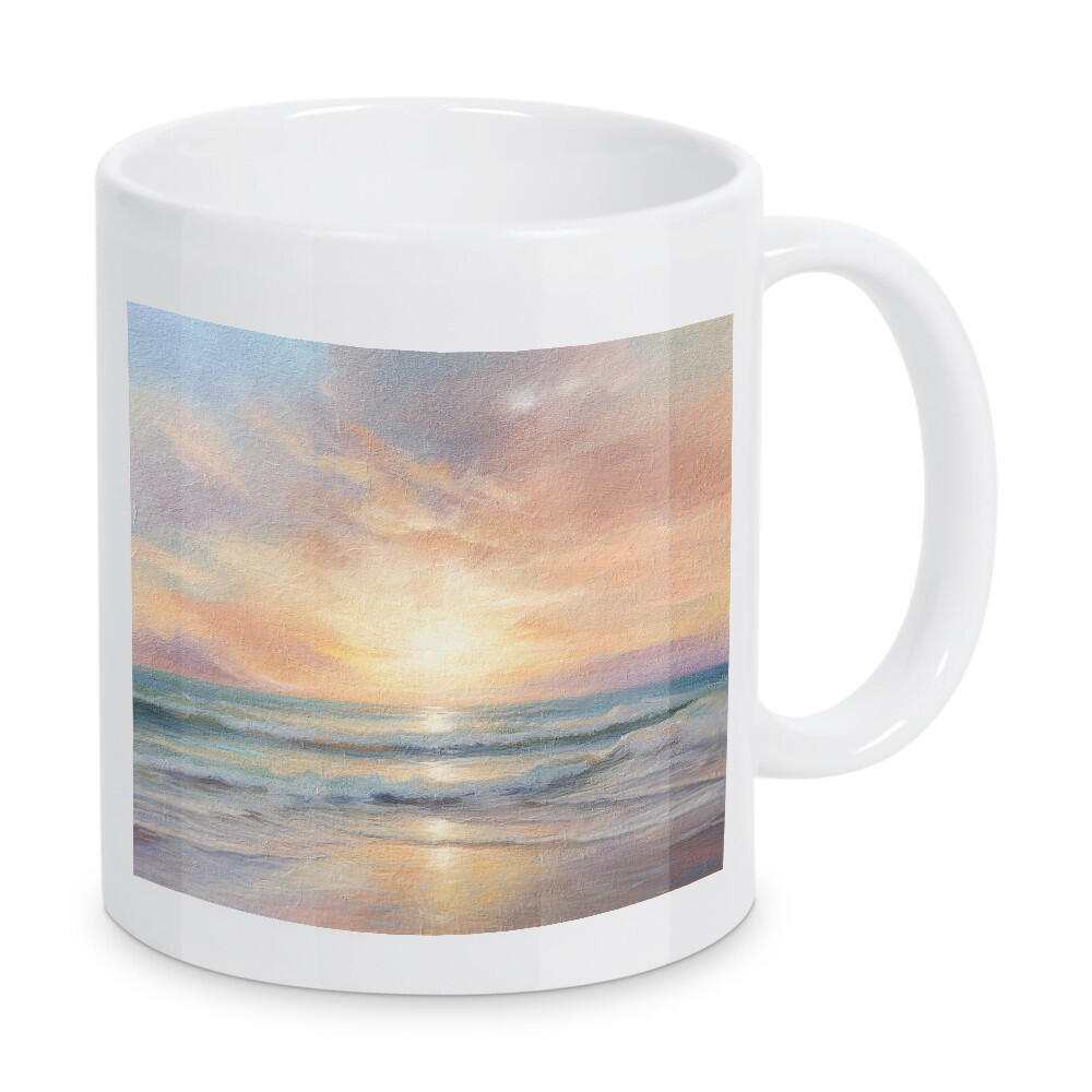 Tasse "Ozean-Sonnenaufgang I" artboxONE - Reise / Strand und Meer - Ozean,Sonnenaufgang,Sonnenuntergang,Meer,Ufer,Sand,Wellen,Küste