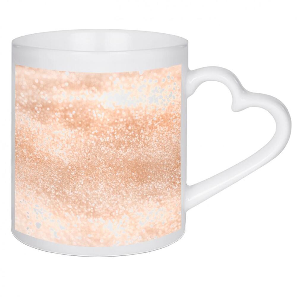 Herztasse "Pfirsiche in der Natur H" artboxONE - Liebe - Rosa,Glitzernd,Süß,Schimmernd,Funkelnd