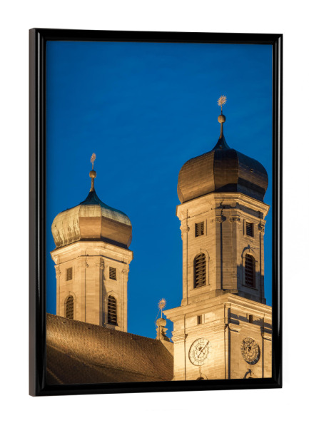 Poster mit schwarzem Rahmen "Kloster Türme" artboxONE - Architektur - Schloss,Architektur,Bodensee,Deutschland