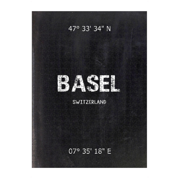 Puzzle Ravensburger "Basel Wall Art" artboxONE - Städte,Reise,Schwarzweiß - Basel,Switzerland,Tafel,Retro - Bild basel