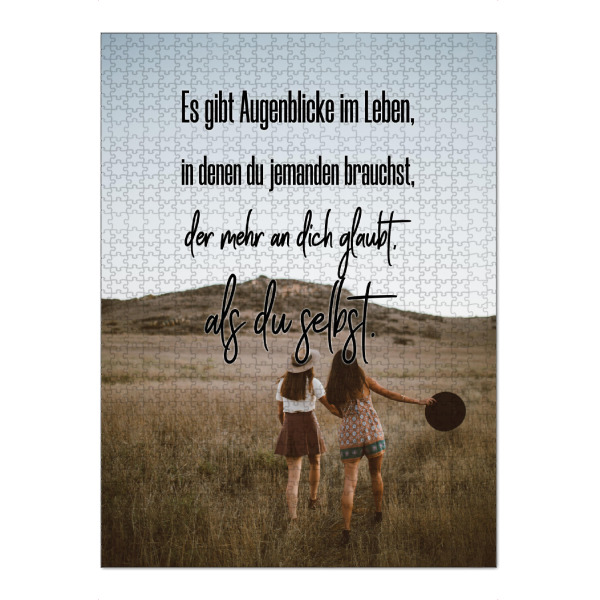Puzzle Ravensburger "Es gibt Augenblicke im Leben" artboxONE - Typografie - Life,Leben,Motivation - Bild life