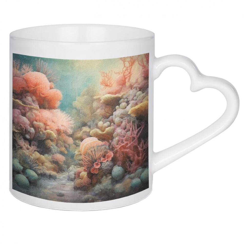 Herztasse "Unterwasserwelt J" artboxONE - Reise / Strand und Meer - Ozean,Koralle,Meer,Meeresleben,Marine