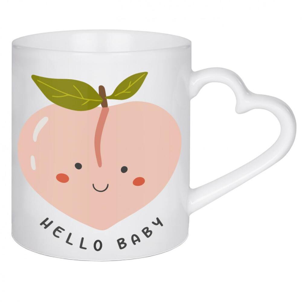 Herztasse "Pfirsichfruchtillustration" artboxONE - Für Kinder,Essen & Trinken / Obst & Gemüse