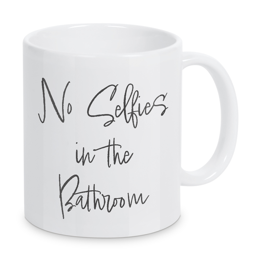 Tasse "Badezimmer-Selfies" artboxONE - Typografie,Comic,Architektur,Lustig