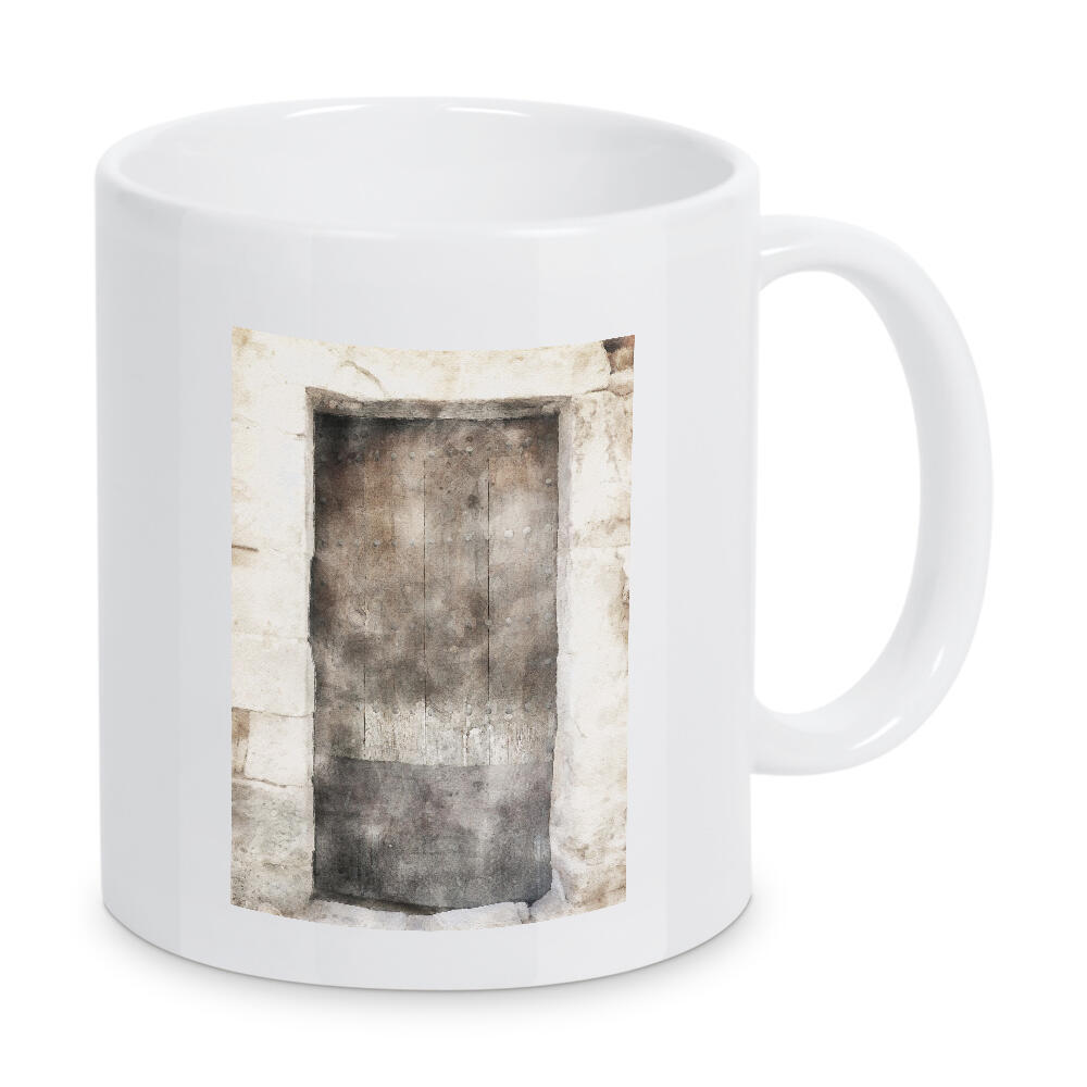 Tasse "Aquarell Tür G" artboxONE - Architektur - Tür,Eingang,Haus,Zuhause,Aquarell,Architektur