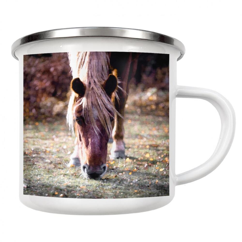 Emaille Tasse "Pferde D" artboxONE - Natur,Tiere - Tiere,Pferde,Natur,Feld