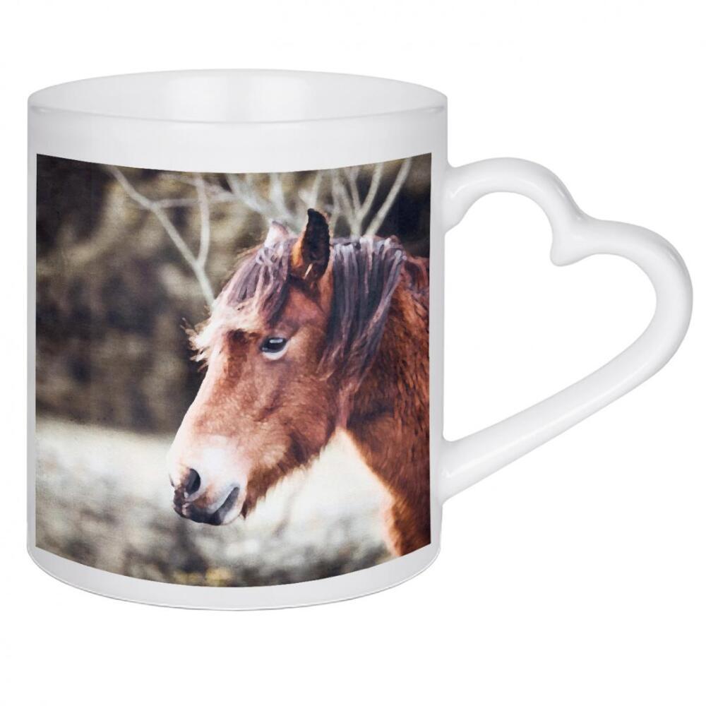 Herztasse "Pferde E" artboxONE - Natur,Tiere - Tiere,Pferde,Natur,Felder,Bäume