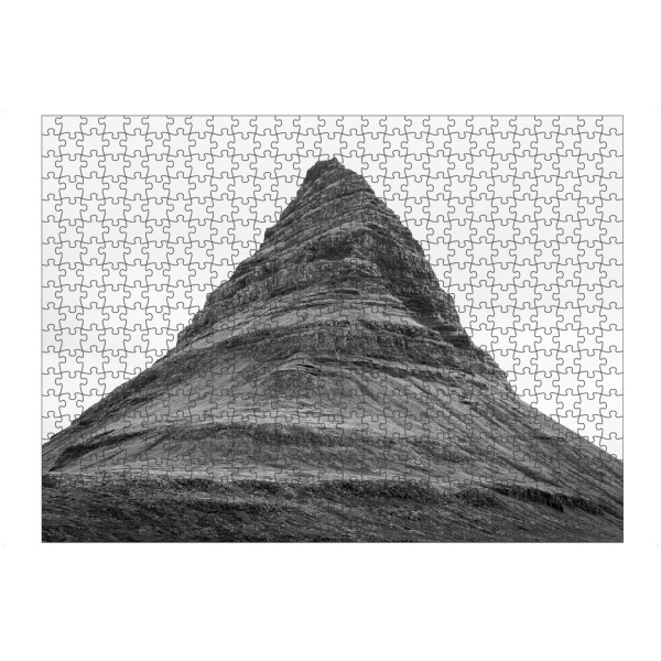 artboxONE Puzzle "KIRKJUFELLA MINIMAL" artboxONE - Natur,Reise,Schwarzweiß - Island,Berg,Natur - Bild island