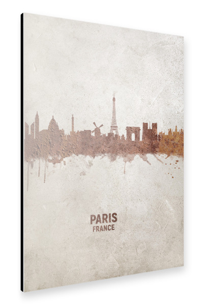 Alu-Dibond "Paris France Rust Skyline" 30x20 cm artboxONE