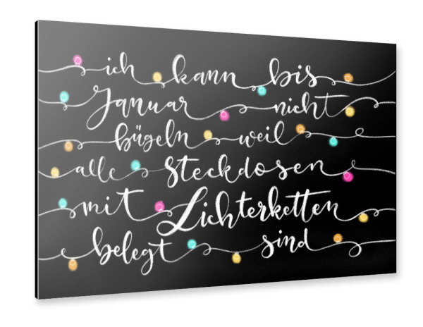 Alu-Dibond "Lichterkette" 30x20 cm artboxONE