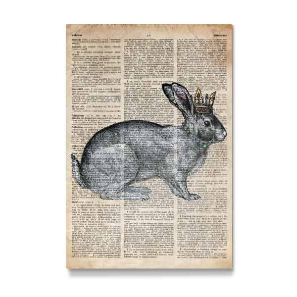 Galerie-Print "Hase in einer Krone" 30x20 cm artboxONE