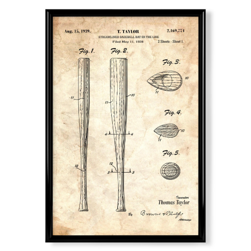 Baseballschläger Patent (Antik)