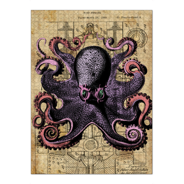 Puzzle Ravensburger "Steampunk Tintenfisch" artboxONE - Tiere - Tintenfisch,Krake,Tier,Meer - Bild tintenfisch