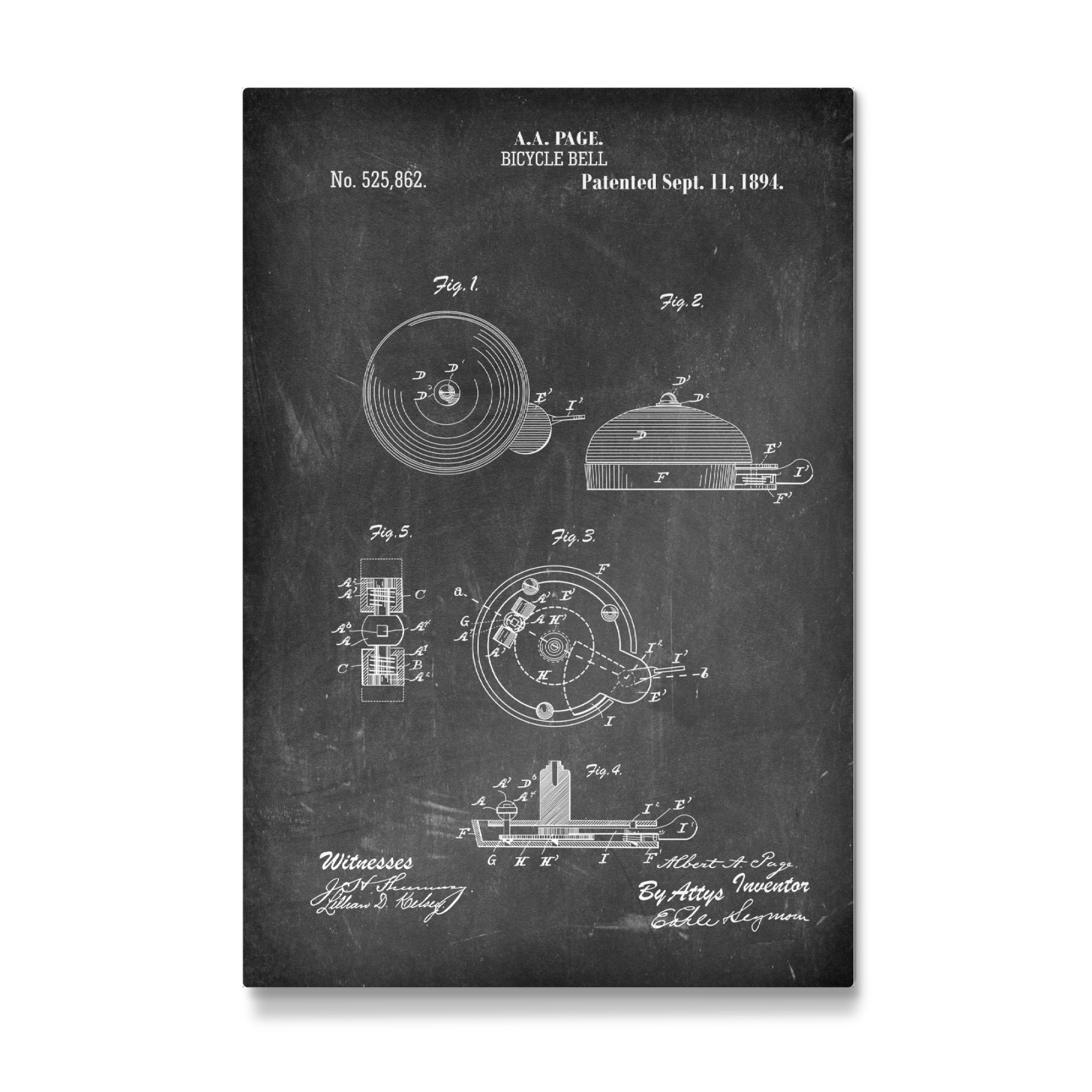 Galerie-Print "Fahrradklingel II (Tafel)" 75x50 cm artboxONE