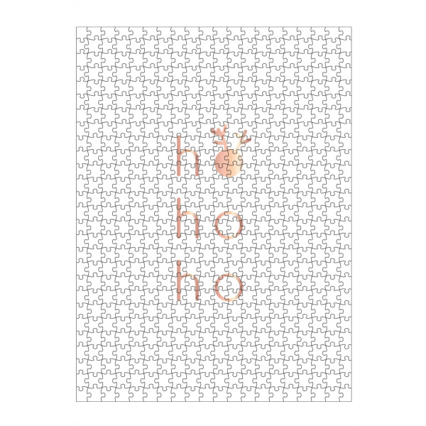 artboxONE Puzzle "HoHoHo Roségold" artboxONE - Weihnachten - Hohoho,Weihnachten,Weihnachtsmann - Bild hohoho