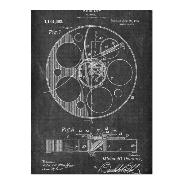 Puzzle Ravensburger "Filmrolle Patent (Tafel)" artboxONE - Film,Schwarzweiß - Filmrolle,Kino,Movies,Film,Retro,Patent - Bild filmrolle