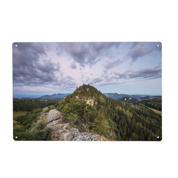Metall Poster "Belchenflue" artboxONE - Natur,Reise - Landschaft,Schweiz,Fels,Wald,Wolken,Berg - Blechschild