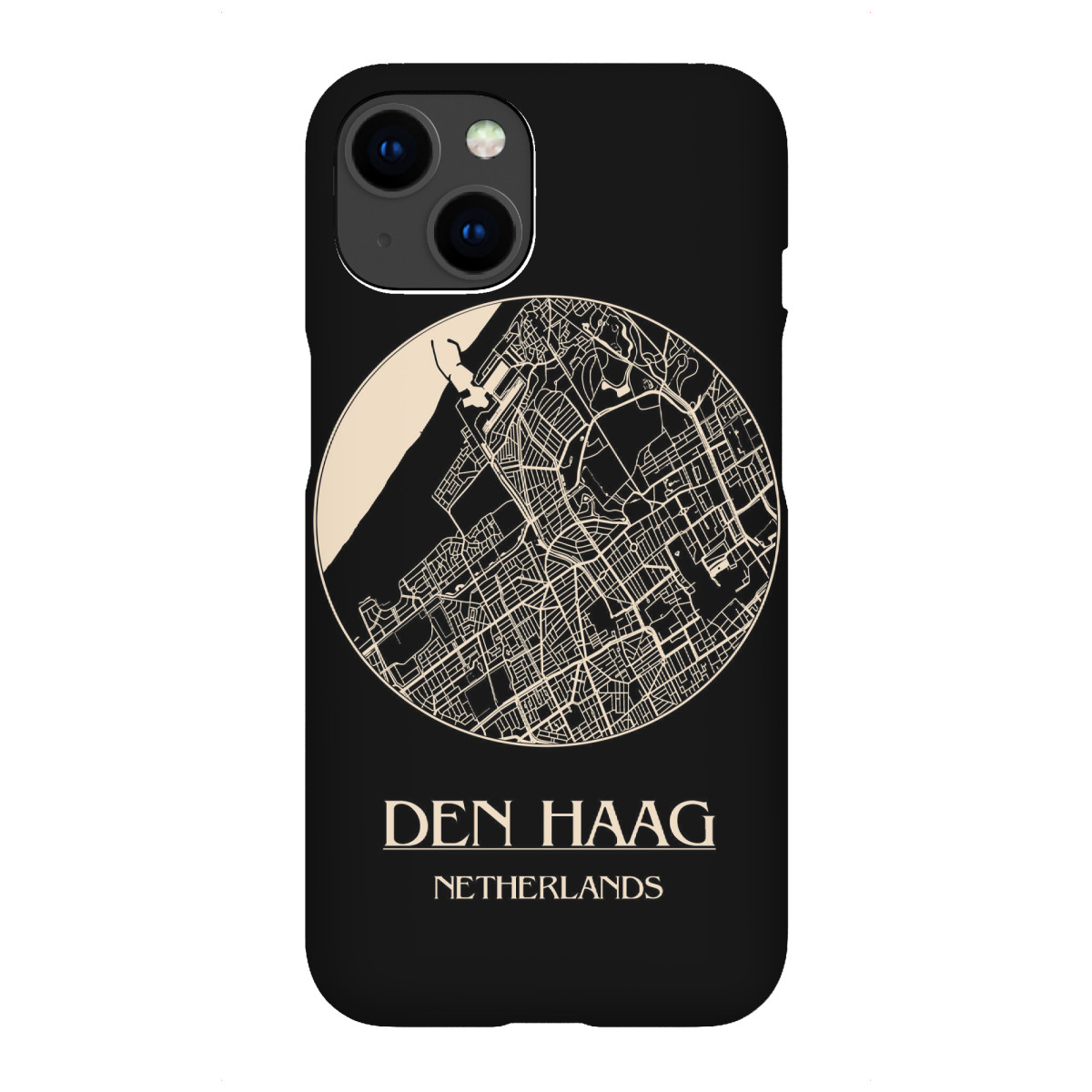 "Retro Map Den Haag Netherlands"für iPhone - Premium-Case Handyhülle artboxONE
