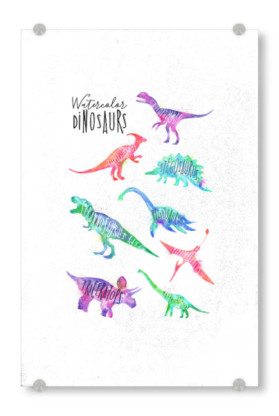 Acrylglasbild "Dinosaurus vivid colors" artboxONE - Für Kinder,Tiere,Fiktion - Dino