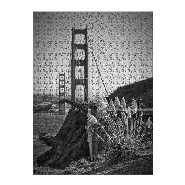 Puzzle Ravensburger "Urbaner Flair - Golden Gate Bridge" artboxONE - Schwarzweiß,Städte / San Francisco - Brücke,San francisco,Golden gate bridge