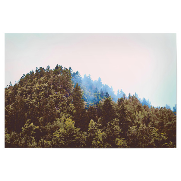Poster "Up The Hill" artboxONE - Natur - Graphic design,Digital manipulation,Nature,Landscape,Sky,Forest,Mountain,Trees,Jungle,Wild,Wildlife