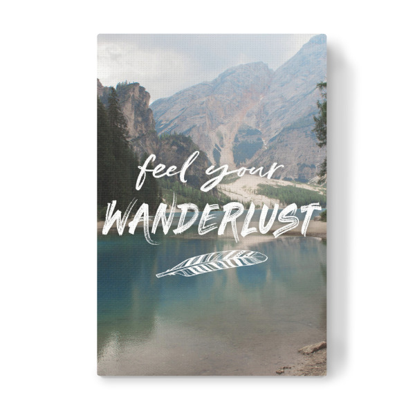 Leinwandbild "Feel your Wanderlust" artboxONE - Typografie,Sport / Motivation