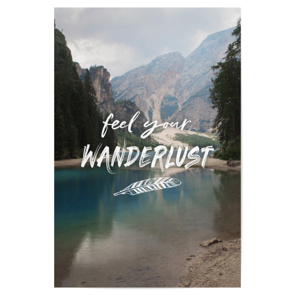 Poster "Feel your Wanderlust" artboxONE - Typografie,Sport / Motivation