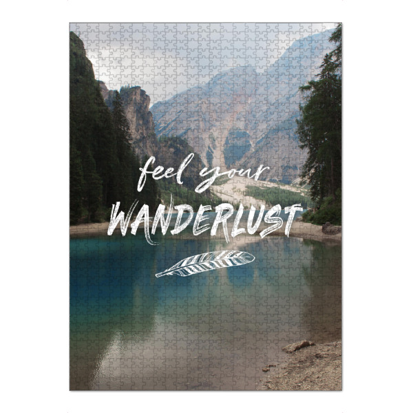 Puzzle Ravensburger "Feel your Wanderlust" artboxONE - Typografie,Sport / Motivation