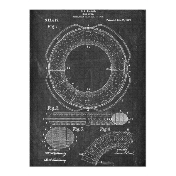 Puzzle Ravensburger "Rettungsring Patent (Tafel)" artboxONE - Reise,Schwarzweiß,Reise / Strand und Meer