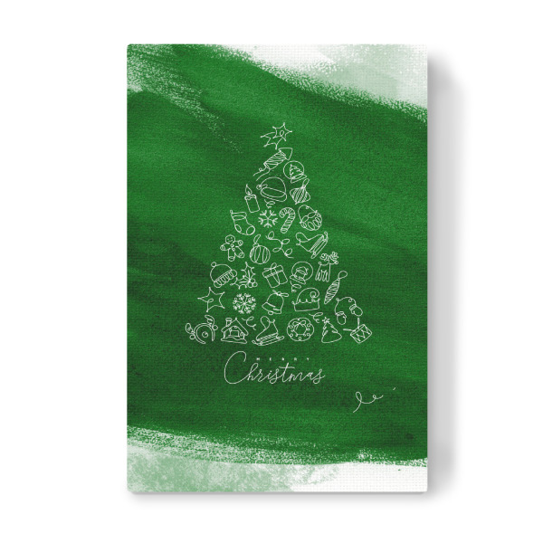 Leinwandbild "Pen line christmas tree green" artboxONE - Für Kinder,Fashion,Weihnachten,Für Mama,Für Papa,Festivals - Tree,Brush