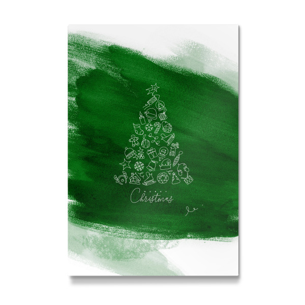 Galerie-Print "Pen line christmas tree green" 30x20 cm artboxONE