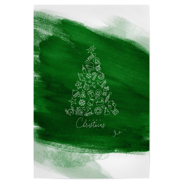 Poster 30x20 cm "Pen line christmas tree green" artboxONE - Für Kinder,Fashion,Weihnachten,Für Mama,Für Papa,Festivals - Tree,Brush