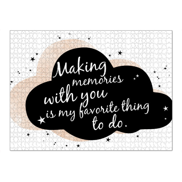 Puzzle Ravensburger "Making memories - black" artboxONE - Typografie,Für Kinder,Liebe,Für Mama,Für Papa