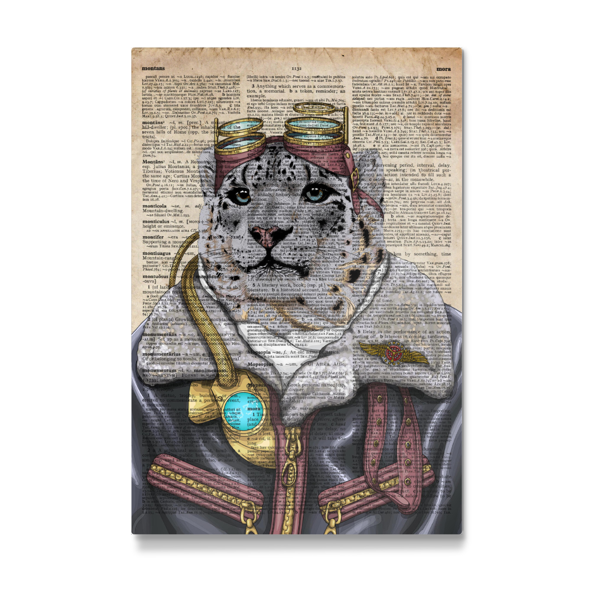 Galerie-Print "Steampunk Schneeleopard" 30x20 cm artboxONE