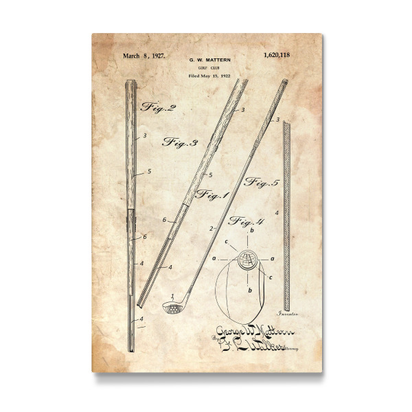 Galerie-Print "Golfschläger (Antik)" 30x20 cm artboxONE