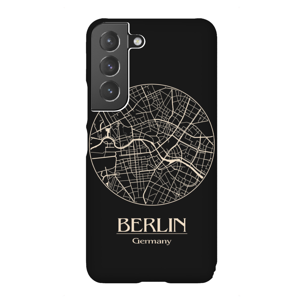 "Retro Map of Berlin Round"für Samsung Galaxy - Premium-Case Handyhülle artboxONE