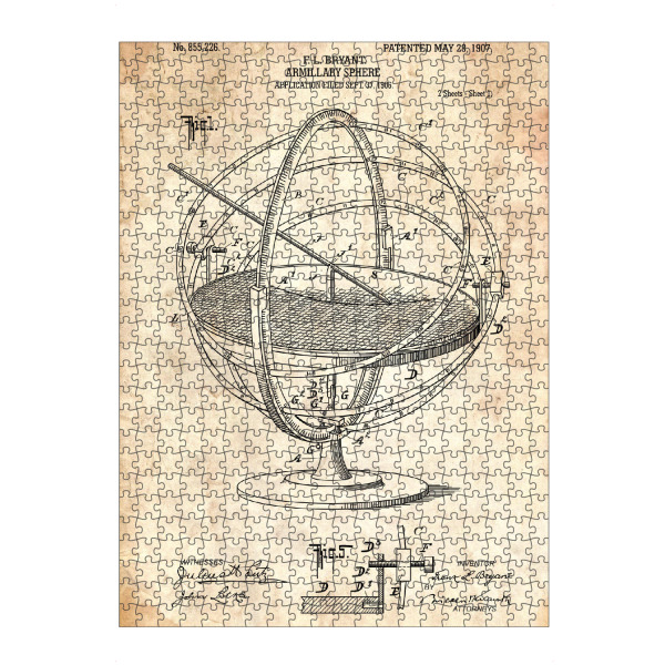 artboxONE Puzzle "Astronomie: Sphäre (Antik)" artboxONE - Galaxy - Astronomie,Sternkunde,Sterne,Vintage,Retro,Kosmos,Wissenschaft,Galaxis