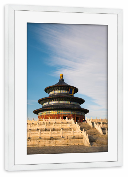 Poster mit Rahmen weiß "Himmelstempel" artboxONE - Städte,Reise,Architektur,Reise / Asien - China,Himmelstempel,Peking,Tempel,Architektur,Beijing