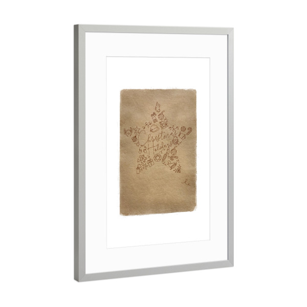 Poster mit Rahmen Silber "Pen line toy star craft" artboxONE - Für Kinder,Fashion,Weihnachten,Für Mama,Für Papa,Festivals - Christmas,Stern,Holiday