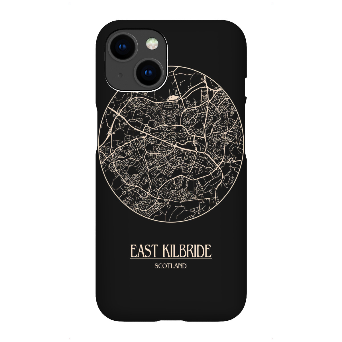 iPhone "Retro Map East Kilbride Round" Premium-Case Handyhülle artboxONE