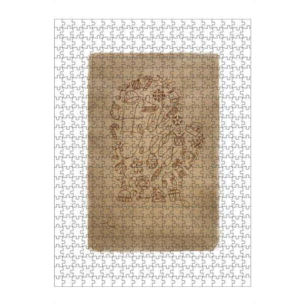 Puzzle Ravensburger "Pen line christmas toy glove craft" artboxONE - Für Kinder,Fashion,Weihnachten - Lineart,Christmas - Bild lineart