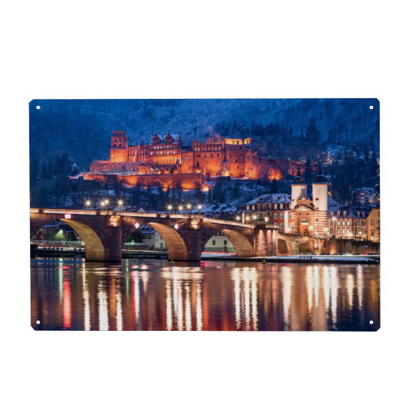 Holzbild "Heidelberg im Winter" artboxONE - Reise,Architektur,Buchstaben / H