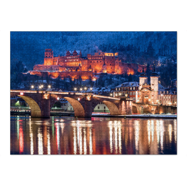 Puzzle Ravensburger "Heidelberg im Winter" artboxONE - Reise,Architektur,Buchstaben / H