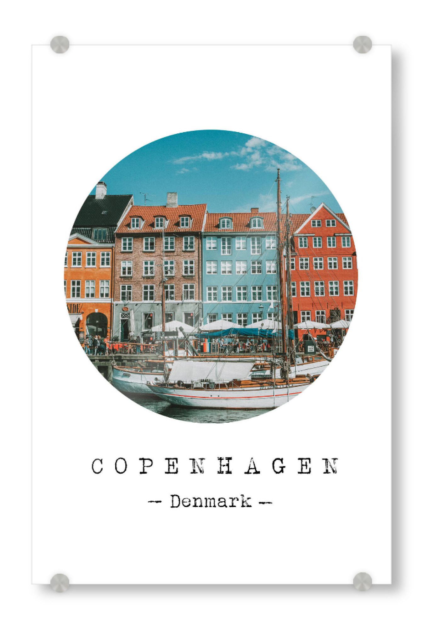 Acrylglasbild "Colourful Copenhagen" artboxONE - Städte / København - Europe,Architecture,Vacation,Copenhagen