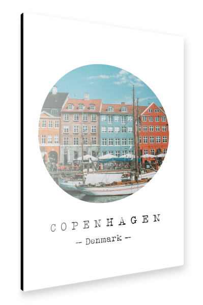 Alu-Dibond "Colourful Copenhagen" 30x20 cm artboxONE