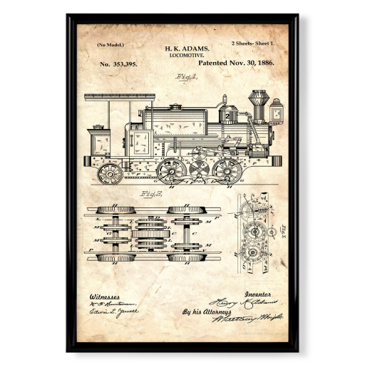 Lokomotive Patent (Antik)