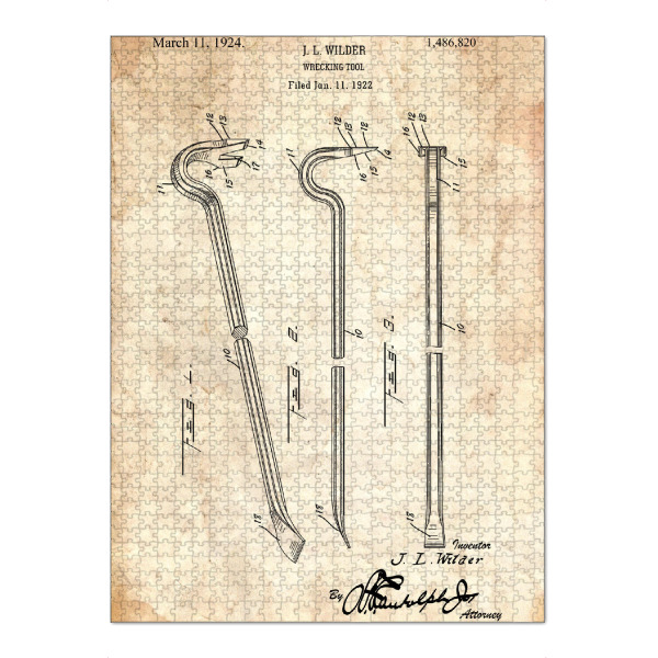 Puzzle Ravensburger "Brechstange Patent (Antik)" artboxONE - Für Papa