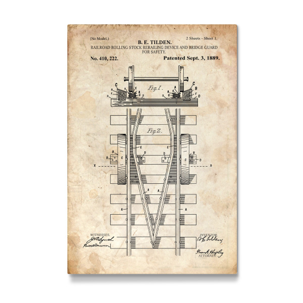 Galerie-Print "Eisenbahn Patent (Antik)" 30x20 cm artboxONE